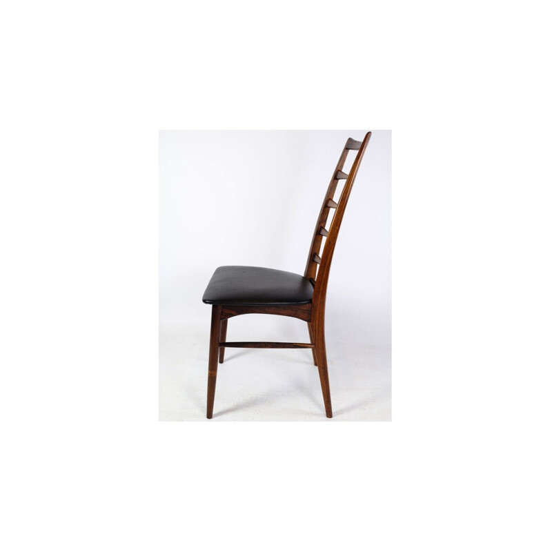 Set of 4 vintage high-backed rosewood chairs by Niels Kofoed, 1960s