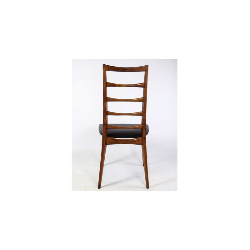 Set of 4 vintage high-backed rosewood chairs by Niels Kofoed, 1960s