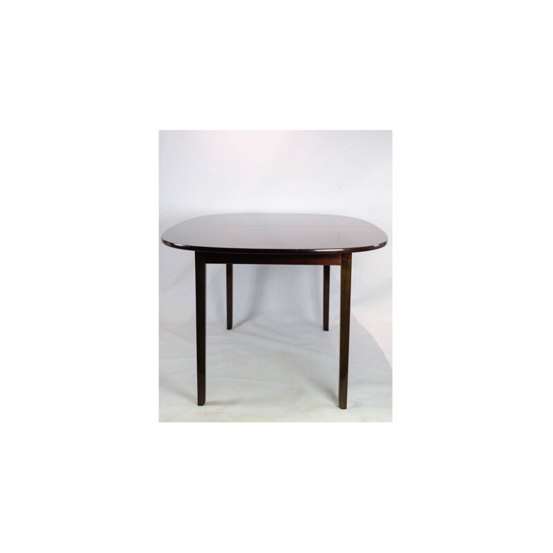 Vintage dark mahogany dining table by Ole Wancher for P. Jeppesen