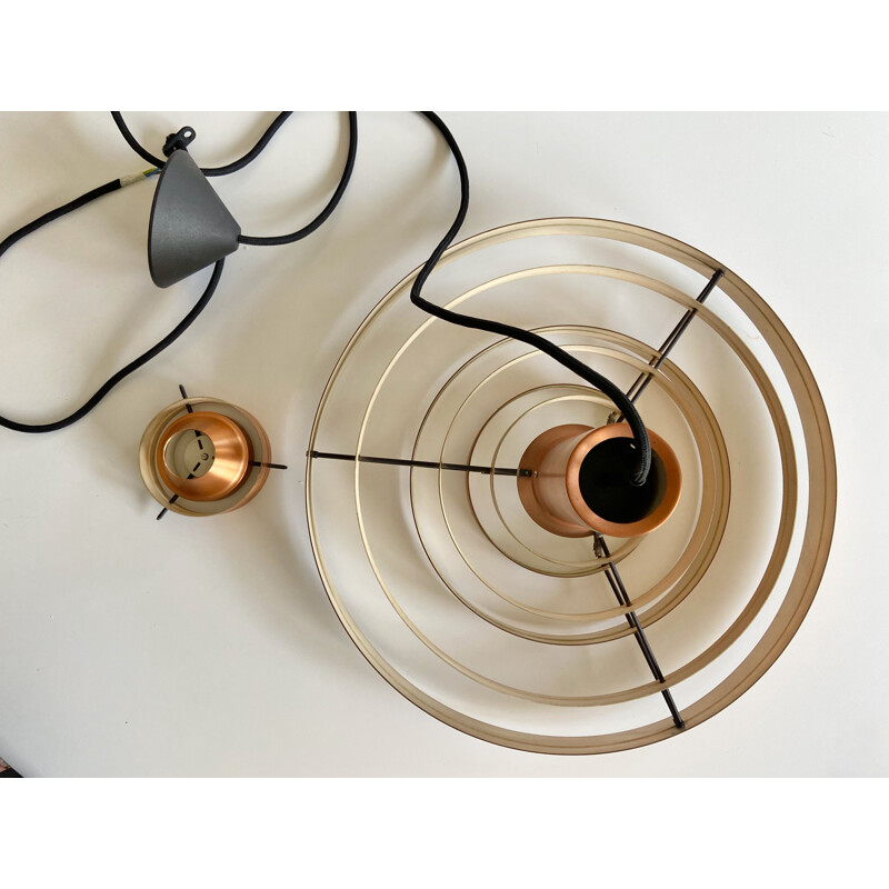 Vintage copper Fibonacci pendant lamp by Sophus Frandsen for Fog & Mørup, Denmark