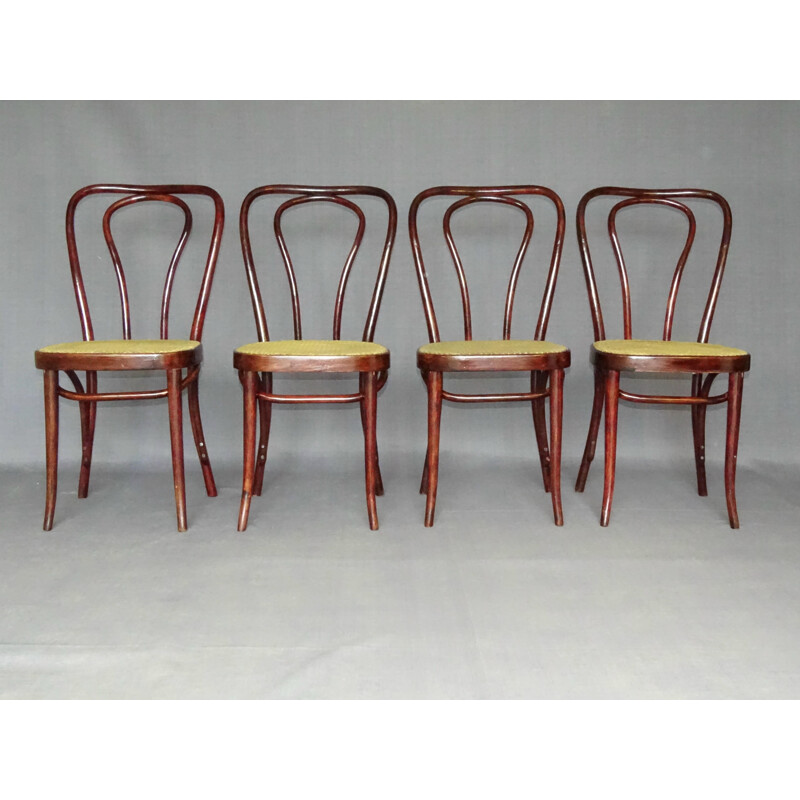 Set di 4 sedie da bistrot vintage di Sautto e Liberale, 1950