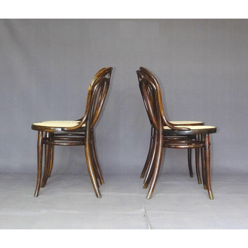 Set of 4 vintage Thonet N 19 chairs said Engelstuhl, 1880