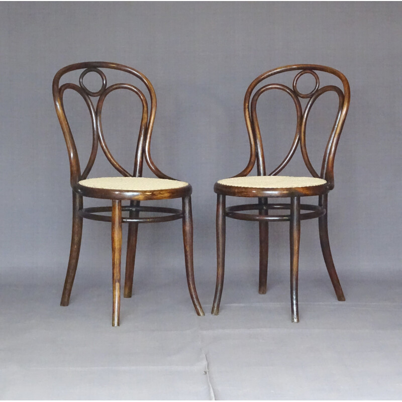 Set of 4 vintage Thonet N 19 chairs said Engelstuhl, 1880