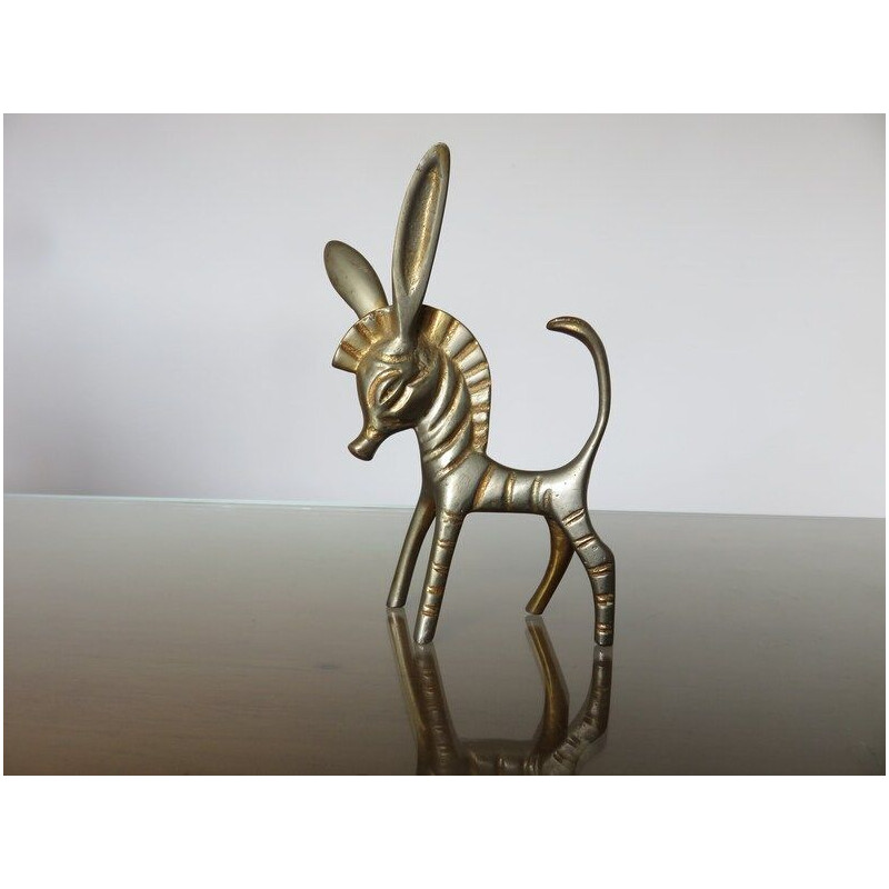 Vintage "zebra" figurine in bronze by Walter Bosse for Herta Baller, Austria 1950