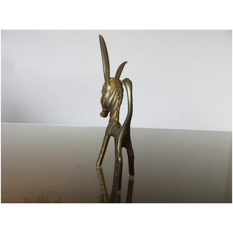 Vintage bronzen "zebra" figuur door Walter Bosse voor Herta Baller, Oostenrijk 1950