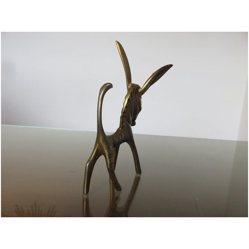 Figura "zebra" de bronze vintage de Walter Bosse para Herta Baller, Áustria 1950