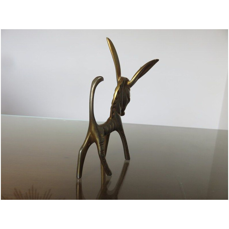 Figurine vintage "zèbre " en bronze par Walter Bosse pour Herta Baller, Autriche 1950