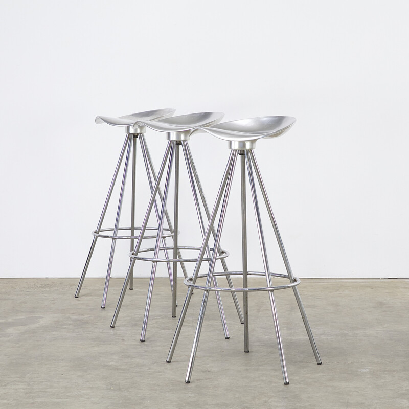 Set of 3 Amat 3 "Jamaica" stools in chromed metal, Pepe CORTES - 1990s