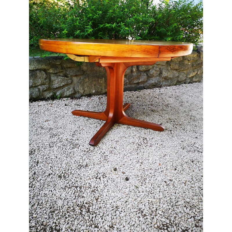 Table vintage Baumann en palissandre, France 1960