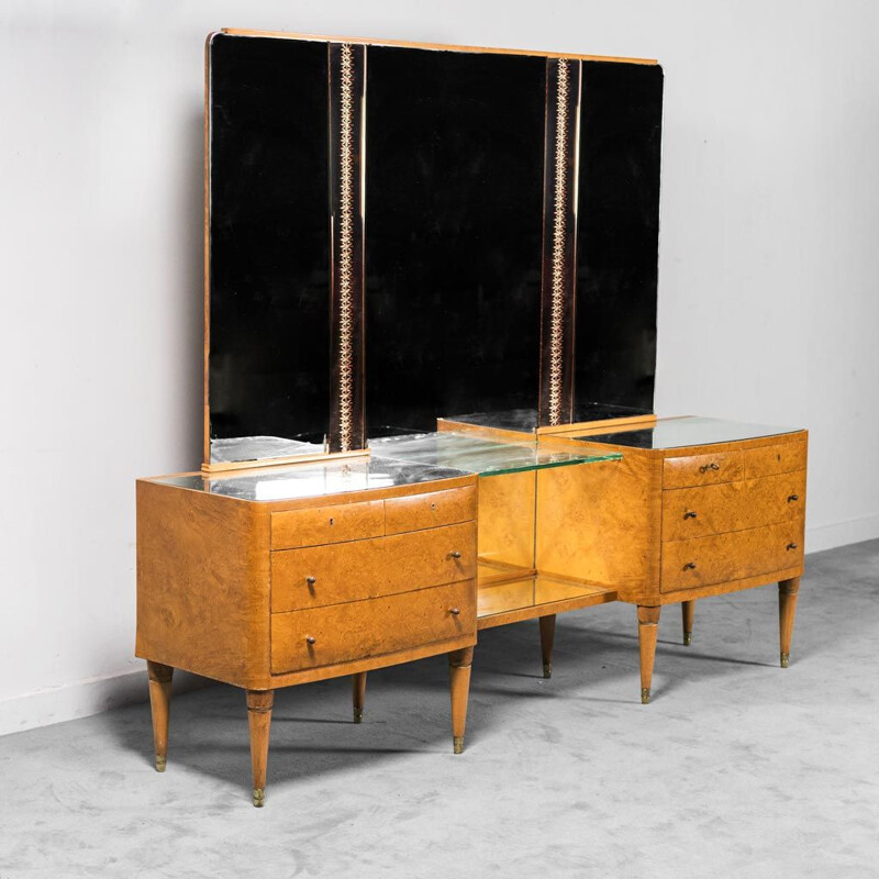 Vintage wooden dressing table, 1940s