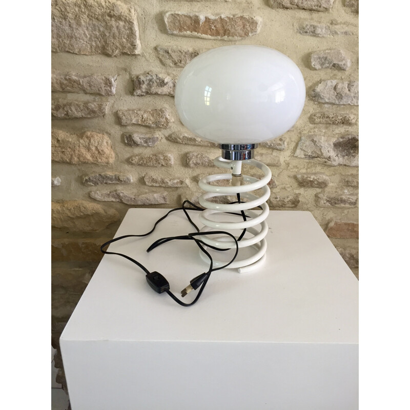 Vintage "lente" lamp in opaline glas