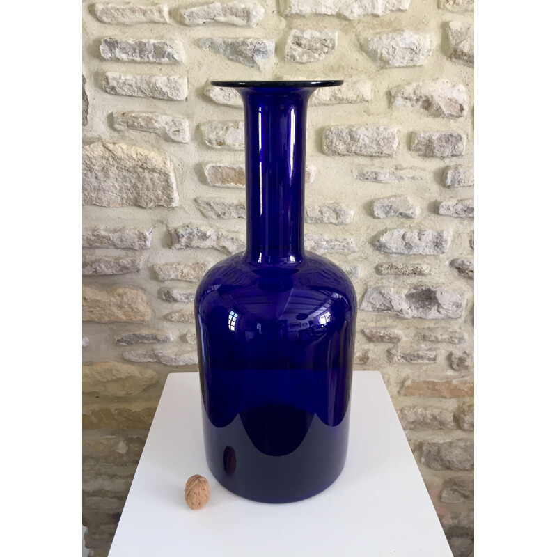 Vintage vase by Otto Brauer for Holmegaard, Denmark 1960