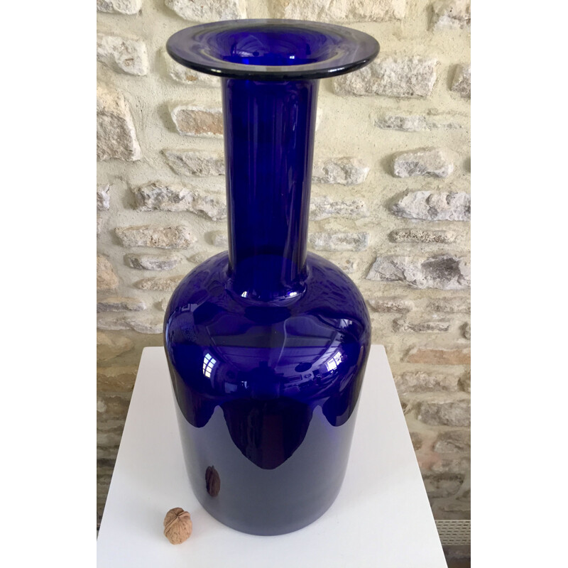 Vintage vase by Otto Brauer for Holmegaard, Denmark 1960