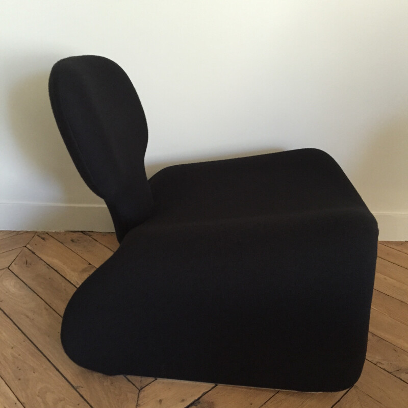 Black armchair "Djinn", Olivier MOURGUE - 1970s