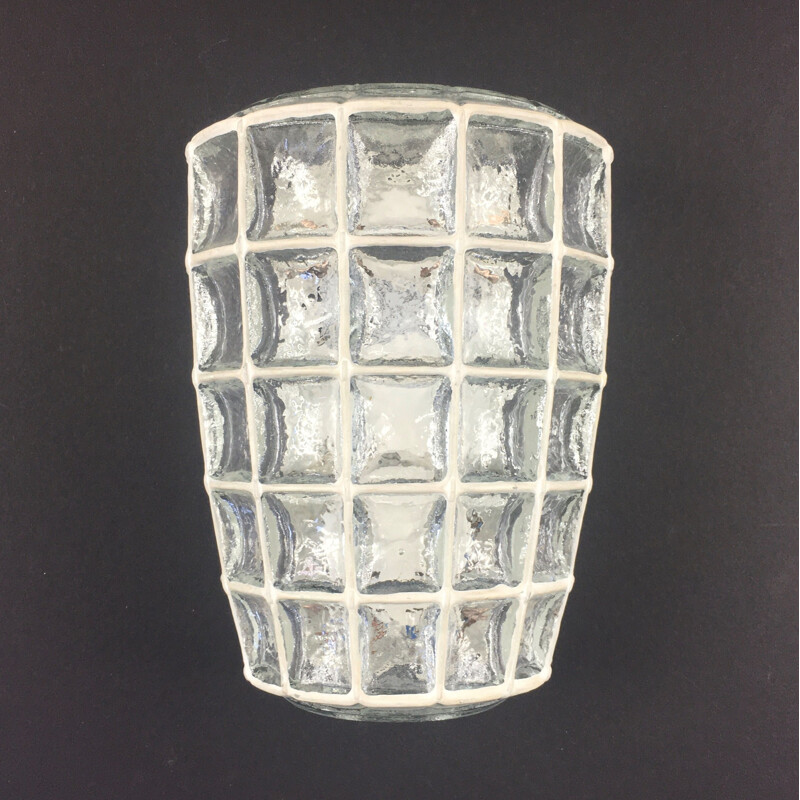 Mid-century German glass wall lamp by Limburg, Germany 1960s