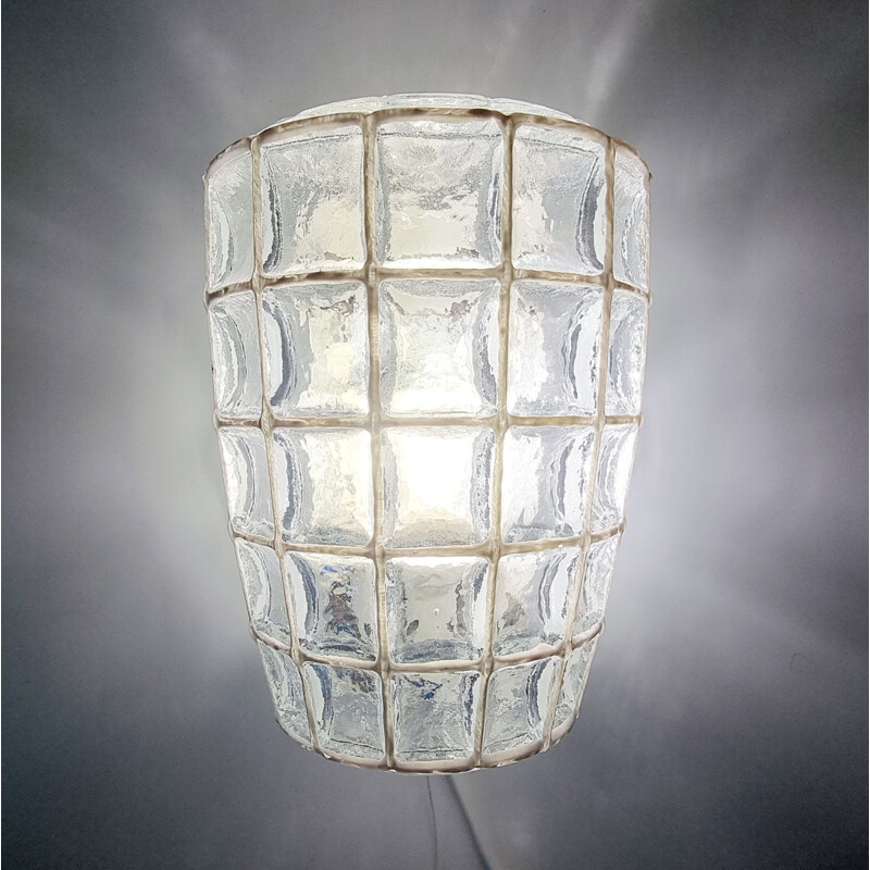 Mid-century German glass wall lamp by Limburg, Germany 1960s