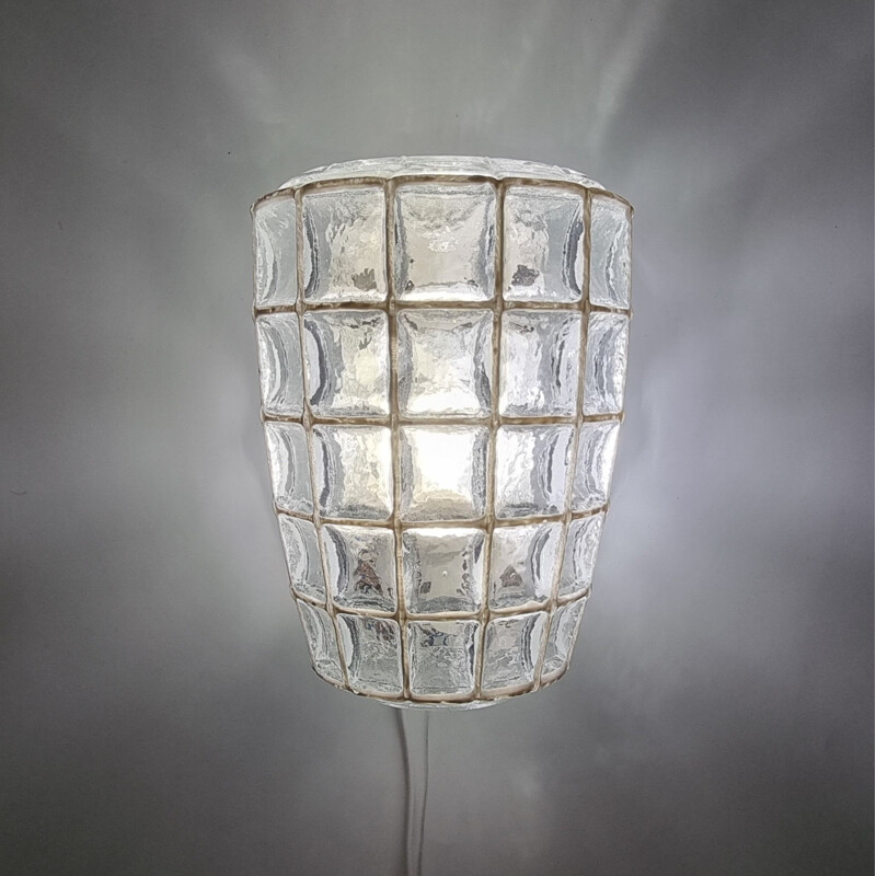 Mid-century German glass wall lamp by Limburg, Germany 1960s