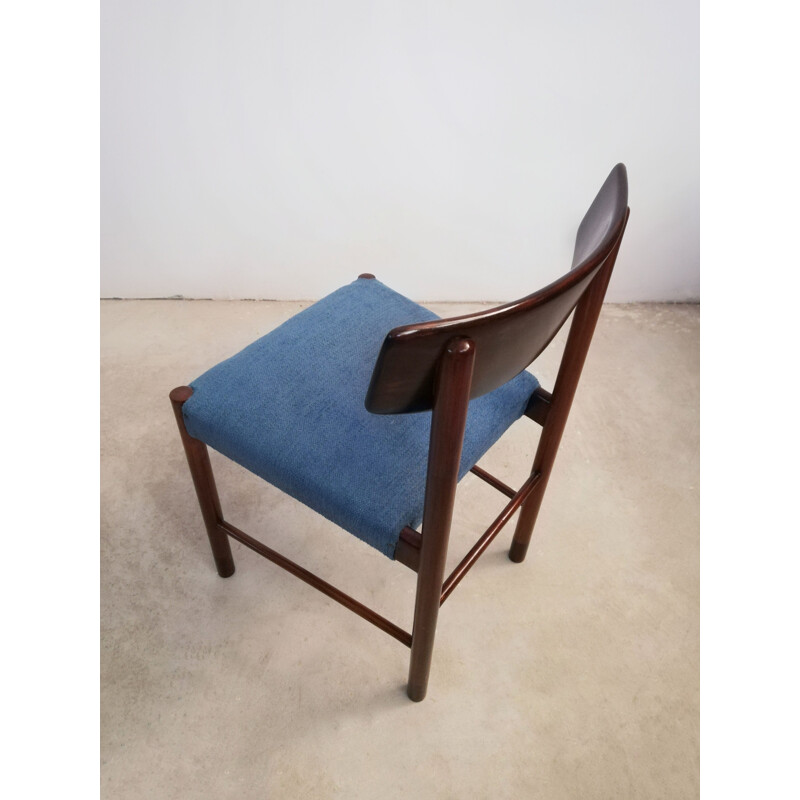 Set of 4 mid-century Danish dining chairs in mahogany & rosewood, 1960-1970s