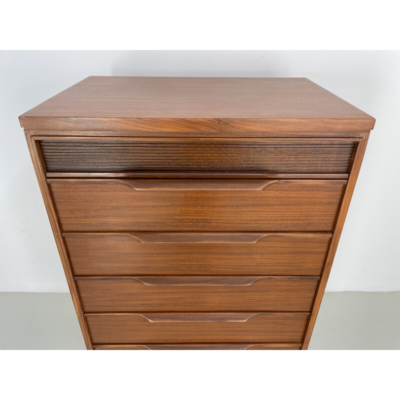 Vintage wood chest of drawers by Avalon, England 1960s