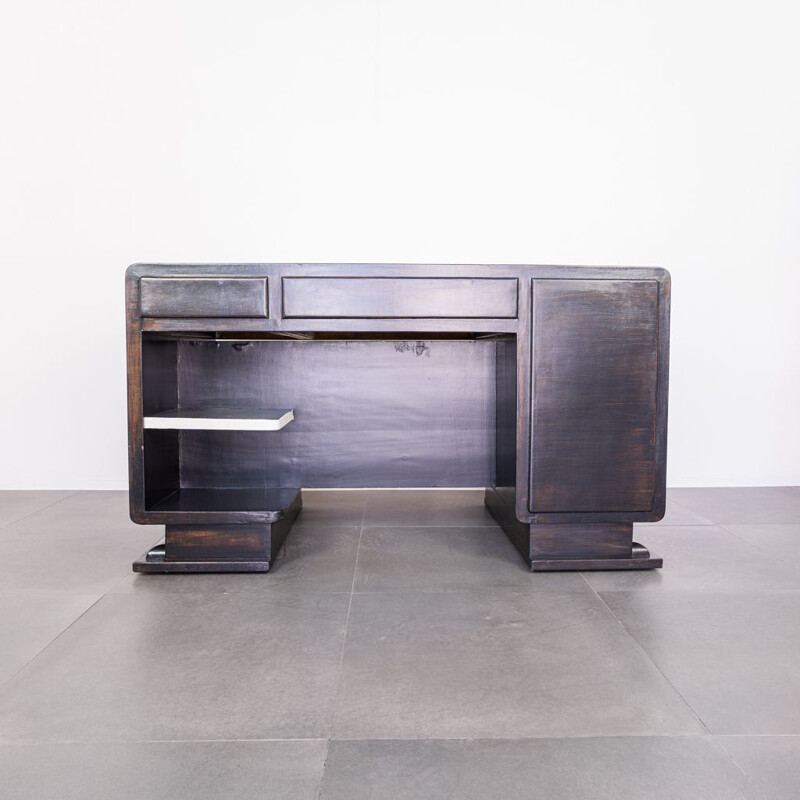 Vintage wooden ministerial desk, 1940