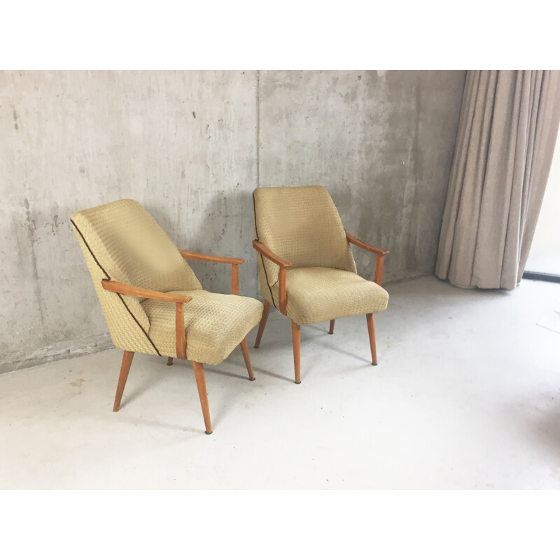 Pair of Belgian mid century lounge chairs - 1960s