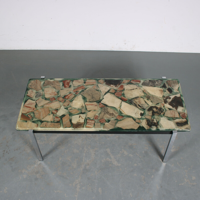 Vintage raisin top coffee table, Netherlands 1970s