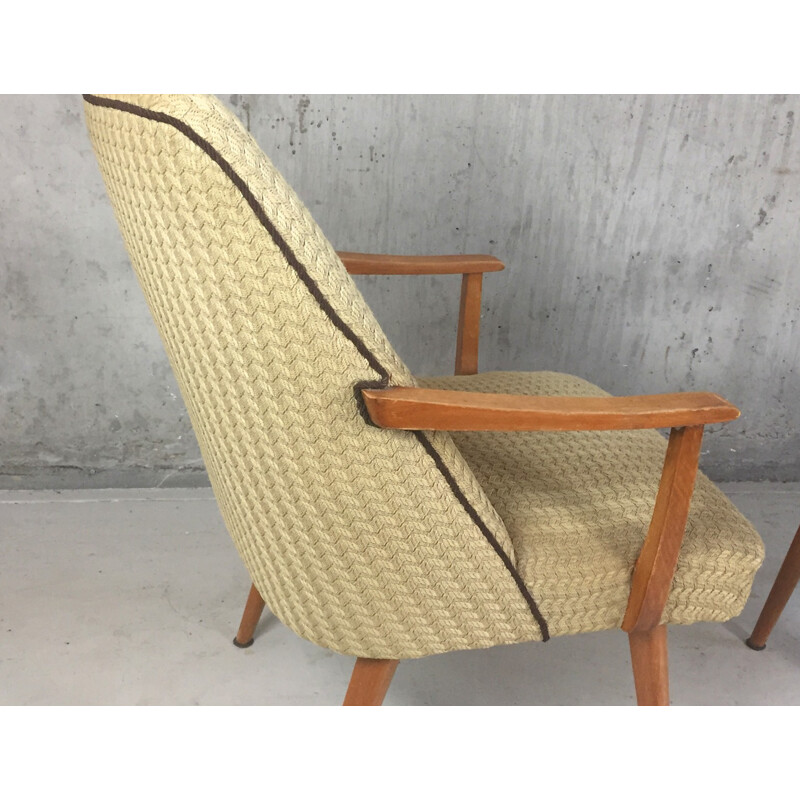 Pair of Belgian mid century lounge chairs - 1960s