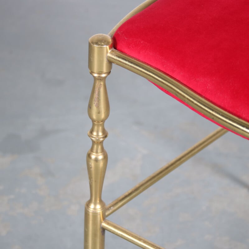 Vintage-Stuhl "Chiavari" aus massivem Messing, Italien 1960