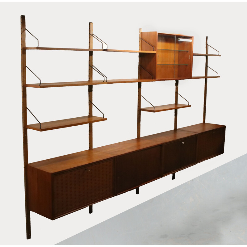 Vintage wall unit by Royal Systems, Denmark 1960s