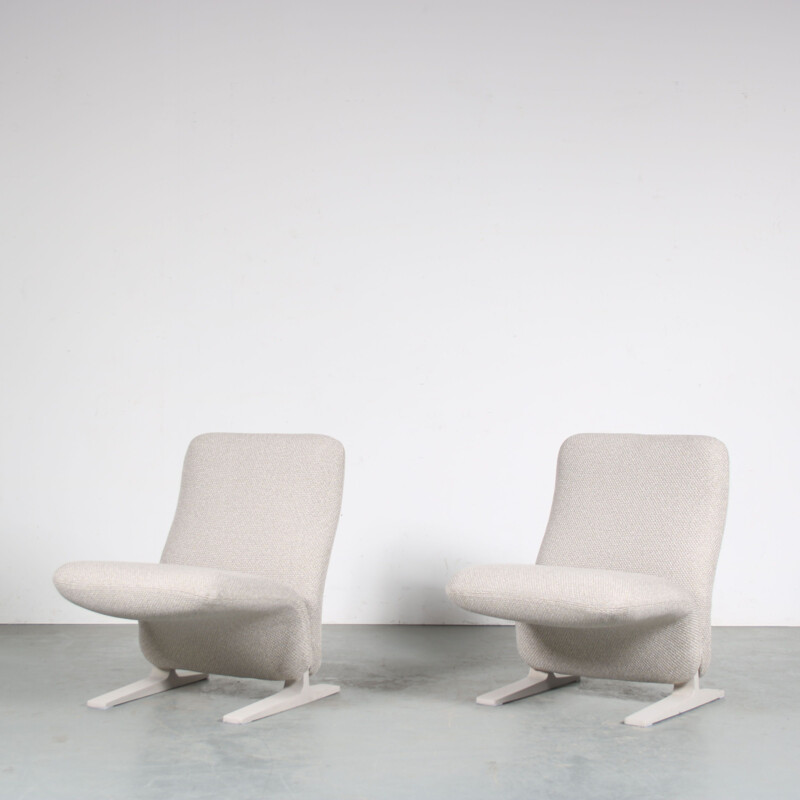 Pair of vintage F780 Concorde armchairs by Pierre Paulin for Artifort, Netherlands 1960s