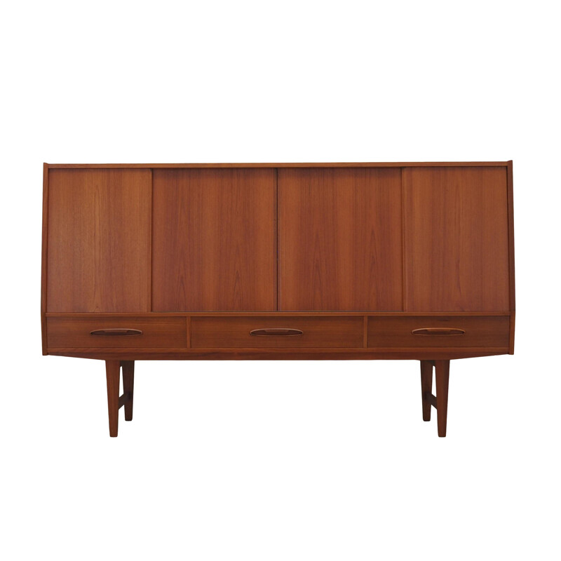 Vintage teak highboard, Denmark 1960s