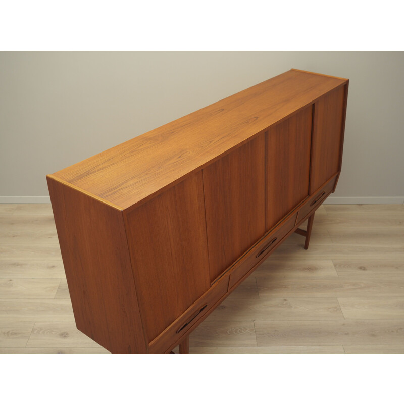 Vintage teak highboard, Denmark 1960s