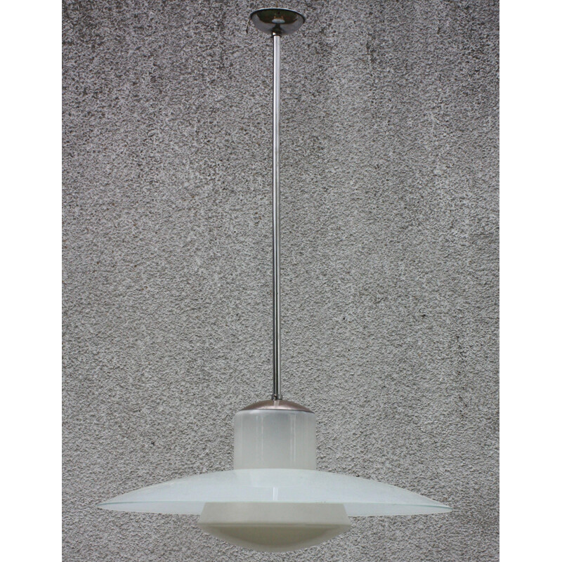 Vintage Viellicht hanglamp van Doria, Duitsland 1950
