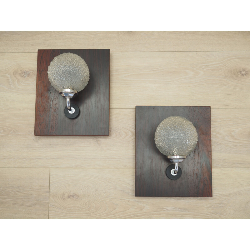 Pair of vintage Danish wall lamps, Denmark 1970s