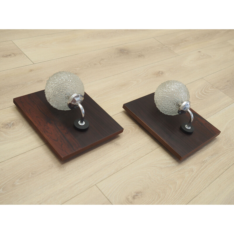 Pair of vintage Danish wall lamps, Denmark 1970s