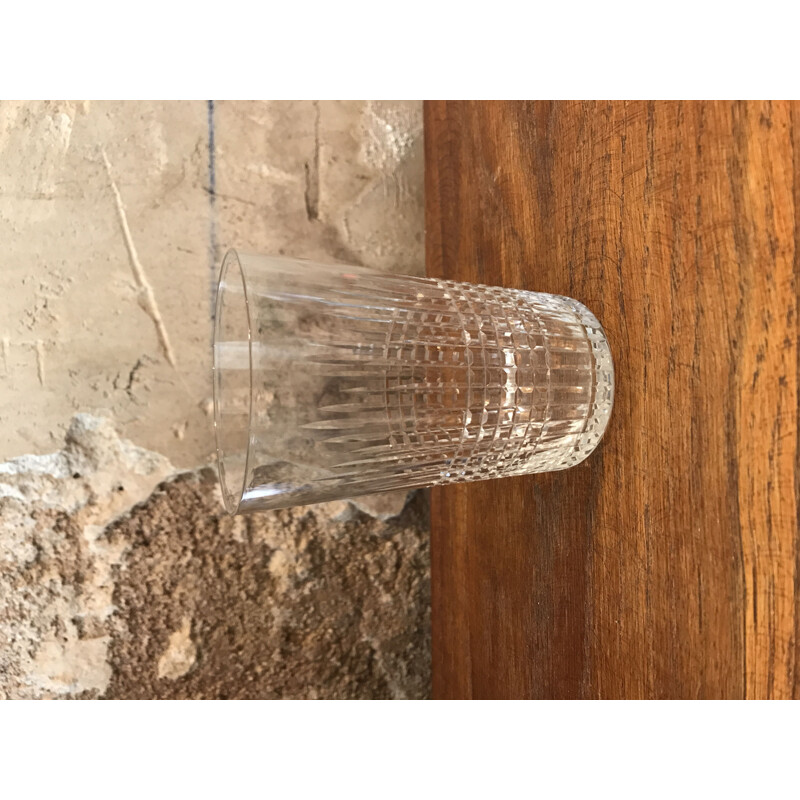 Vaso vintage Nancy en cristal transparente