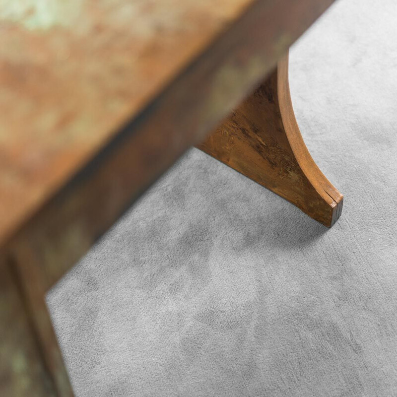 Vintage rusty wood desk, 1950