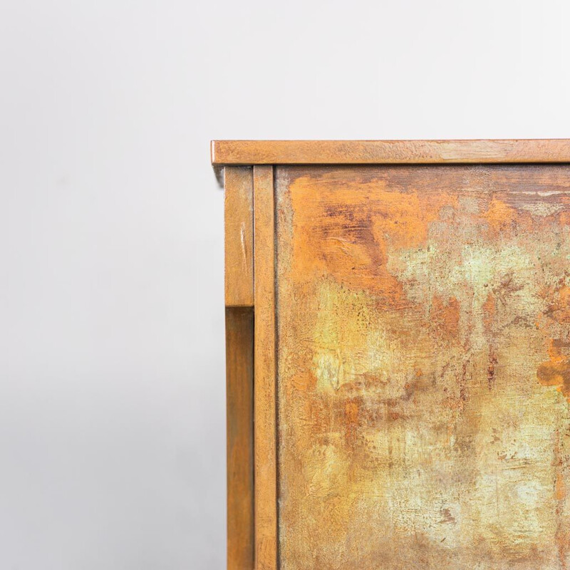 Vintage-Schreibtisch aus rostigem Holz, 1950