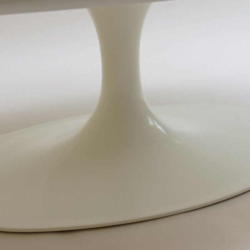 Vintage white oval coffee table by Maurice Burke for Arkana, Uk 1960s