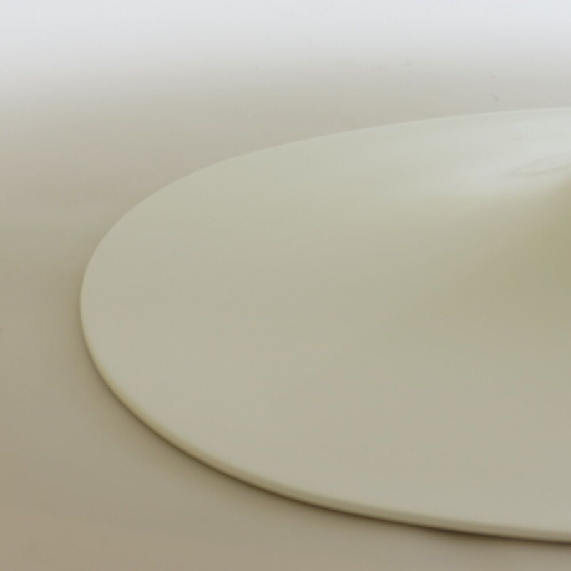 Vintage white oval coffee table by Maurice Burke for Arkana, Uk 1960s