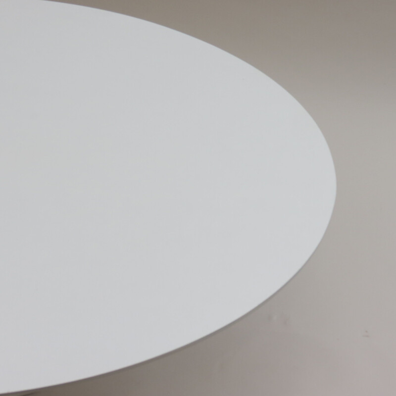 Vintage white oval coffee table by Maurice Burke for Arkana, Uk 1960s