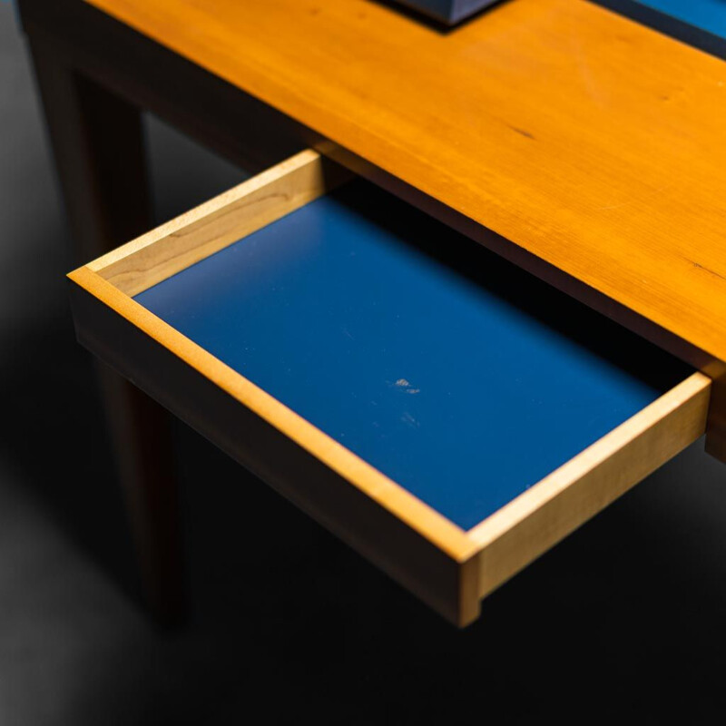 Mesa de madeira azul claro Vintage, 1990