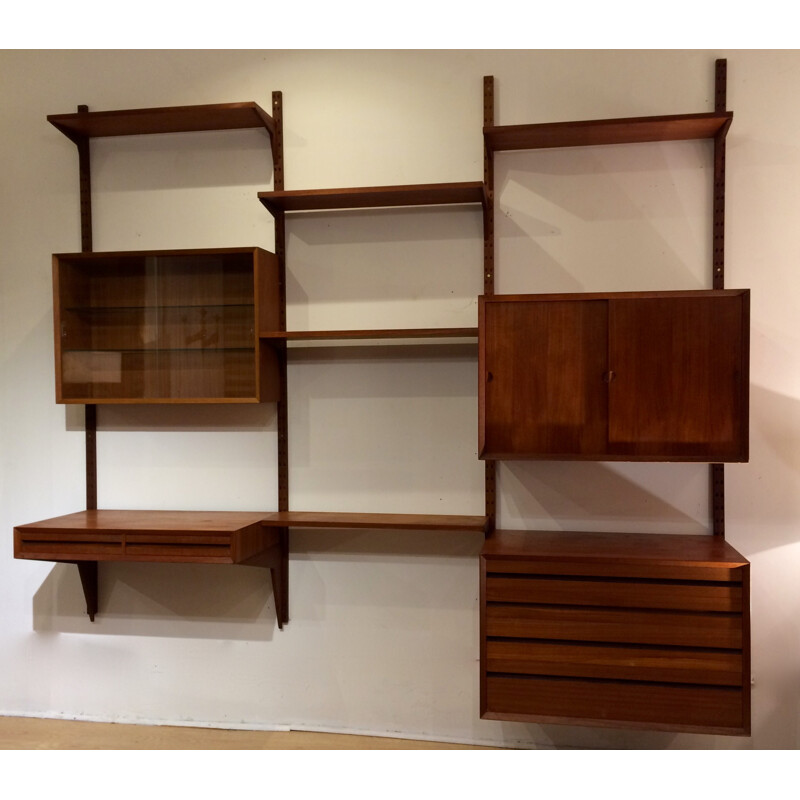 Modular teak shelves, Poul CADOVIUS - 1960s