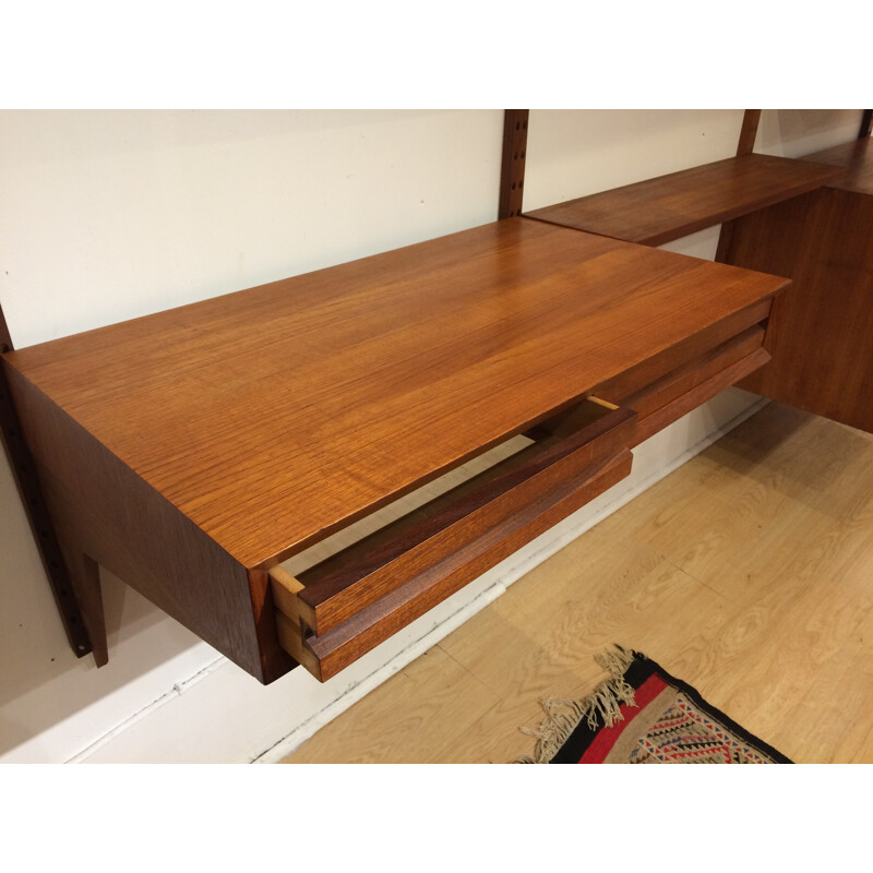 Modular teak shelves, Poul CADOVIUS - 1960s