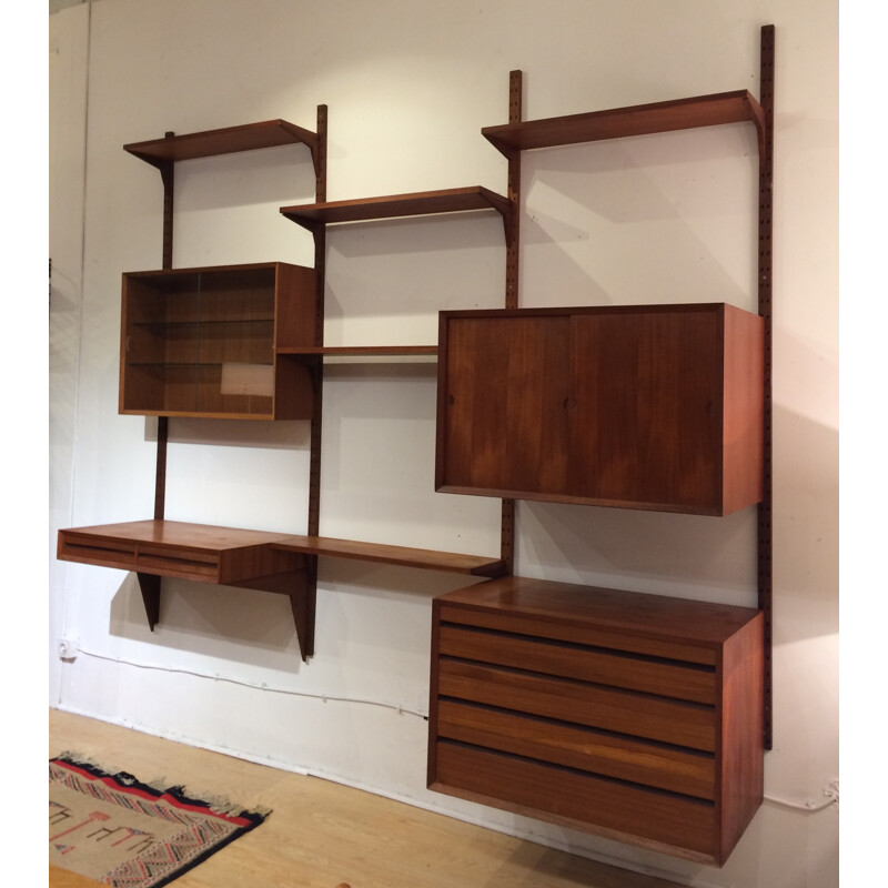 Modular teak shelves, Poul CADOVIUS - 1960s