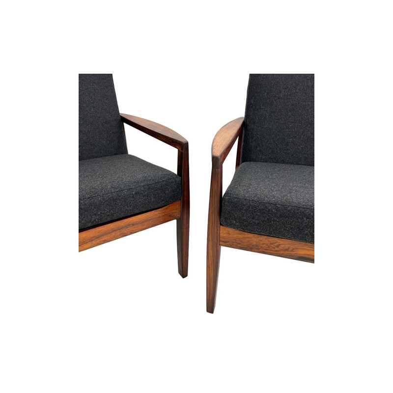 Pair of vintage rosewood armchairs model 519 by Hans Olsen for Brdr. Juul Kristensen