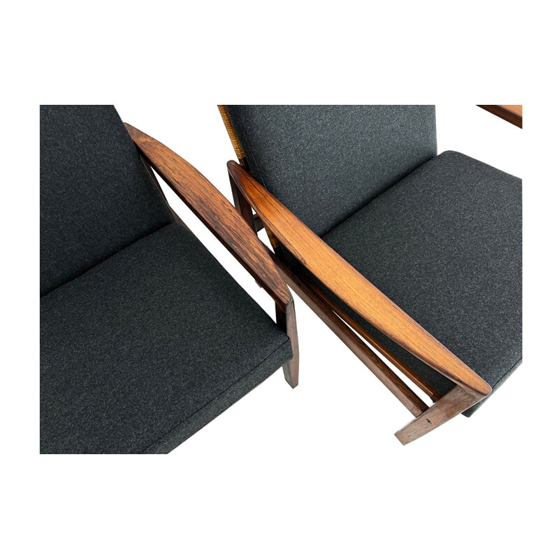 Paar Vintage-Sessel aus Palisanderholz Modell 519 von Hans Olsen für Brdr. Juul Kristensen