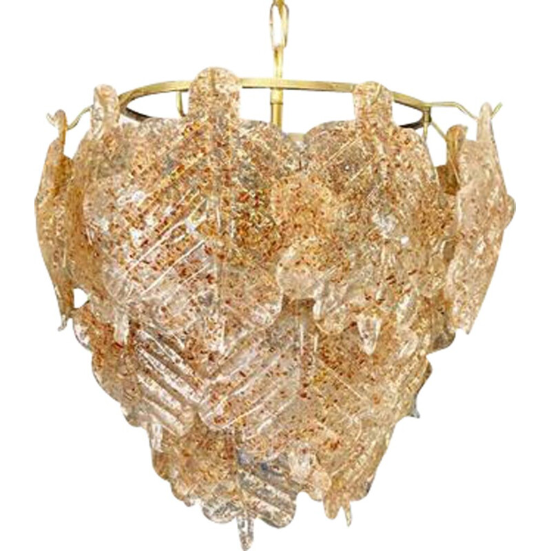 Vintage Murano glass chandelier Mazzega, 1970