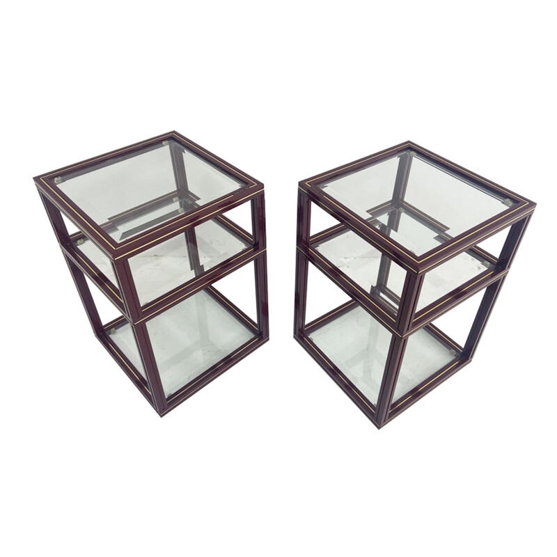 Pair of vintage side tables by Pierre Vandel, France 1970s