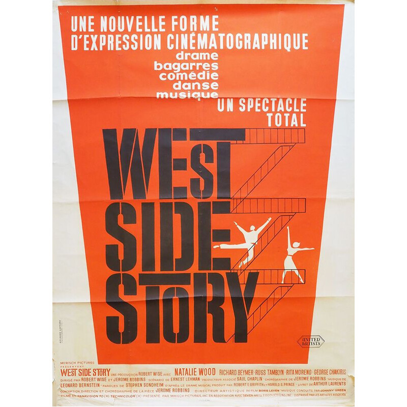 Affiche française vintage West Side Story, 1961